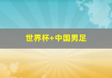 世界杯 中国男足
